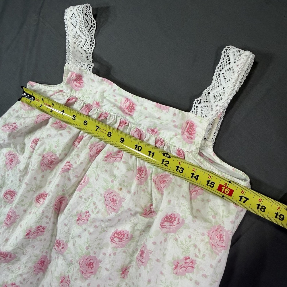 VTG Victoria's Secret Gold Label Cotton Floral Nightgown Cottagecore Prairie S - Picture 6 of 7